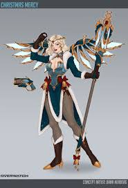 Christmas Mercy Skin Concept By Dana Herberg Overwatch Skin Concepts Overwatch Mercy Skins Overwatch