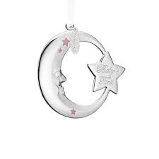 Reed Barton 2016 Baby S First Christmas Pink Moon Ornament Josephs Jewelers