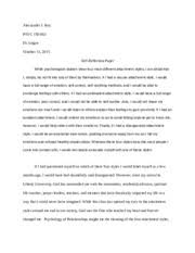 A reflection paper is a type of paper that requires you to write your opinion on a topic, supporting it with your observations and personal examples. 100 Self Reflection Example Alecsander J Roy Psyc 150 002 Dr Logan Self Reflection Paper While Psychological Studies Show Four Main Different Course Hero