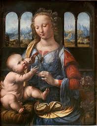 At that time, in italy, mona meant madonna, which was how all women were addressed (e.g., mrs.) and therefore the name mona lisa. Madonna Of The Carnation By Leonardo Da Vinci
