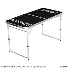Ping Pong Table Tennis Winner Loser Black White Zazzle Com In 2020 Ping Pong Table Ping Pong Table Tennis Ping Pong
