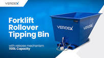1100L Forklift Rollover Tipping Bin by Verdex