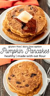 This Healthy And Easy Recipe For Gluten Free Pumpkin Chocolate Chip Pancakes Is Made Dairy Free Pumpkin Recipes Pumpkin Chocolate Chip Pancakes Pumpkin Recipes