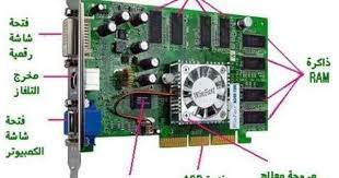 كرت الشاشة هي قطعة في الحاسوب تولد وتخرج الصور وتعرضها على الشاشة يتم وضع كرت الشاشة غالبا في منافذ التو logic board electronic components electronic products