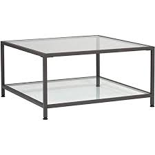 The coffee table's metal frame offers durable, lasting support. Amazon Com Studio Designs Home Camber Modern Square Coffee Table 30 W Pewter Furniture Decor