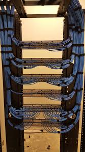 Cat 6 Cables Being Terminated In To A Patch Panel Great Job Setting Up This Rack Structured Cabling Patch Panel Network Infrastructure