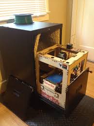 3d Printer Sound Dampening Enclosure From An Old Filing Cabinet Make Printer Storage Reclaimed Wood Projects Diy Printer