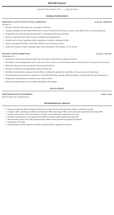 Experienced office assistant seeking to leverage advanced office skills for improved efficiency at media xyz. Student Office Assistant Resume Sample Mintresume