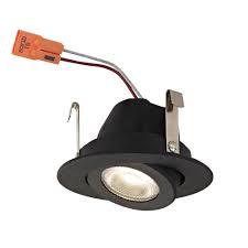 Adjustable Black Gimbal Trim Led Recessed Module For 2 Inch Cans 3000k 680 Lumens T208 Bk Destination Lighting