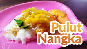 Khopud nung enak dicicah dengan sambal bilis kacang bersantan. Resepi Pulut Nangka Manis Youtube