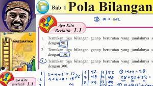 Temukan tiga bilangan genap berurutan yang jumlahnya dengan 90. Pola Bilangan Matematika Kelas 8 Bse Kurikulum 2013 Revisi 2017 Lat 1 1 No 01 03 3 Bilangan Youtube