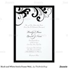 Black And White Invitation Card Black And White Swirls Frame Wedding Invitation Zazzle Com Purple Wedding Invitations Red Wedding Invitations Wedding Invitations