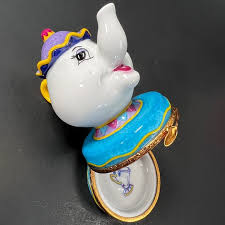 Disney's Beauty and the Beast Mr.s Potts Limited Edition Limoges Trinket  Box Collectibles