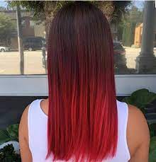 Tie and dye rouge et noir. Le Ombre Hair Rouge Proche Du Tie And Dye 33 Modeles De Coloration Ombre Hair Rouge Cerise