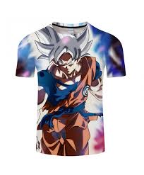 Gray Hair Cartoon Goku Dragon Ball 3d Print Men Tshirt Anime Casual Short Sleeve Anime Ball Cartoon Casual Dragon Goku Mens Tshirts Anime Dragon Ball
