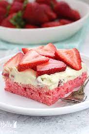 Cool spread the strawberry jam between the layers. Skinny Strawberry Cake Recipe Belle Of The Kitchen