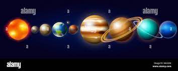 Planets In Solar System Moon And The Sun Mercury And Earth Mars And Venus Jupiter Or Saturn And Pluto Astronomical Galaxy Space Vintage Style For Label Stock Vector Image Art