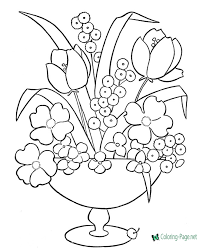 Page six shows a happy mama flower awaiting her baby. Flower Coloring Pages