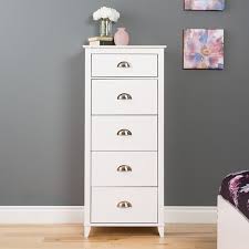 A nightstand or bedside table is a common piece of furniture in most bedrooms of today. Prepac Yaletown 5 Drawer Tall White Dresser