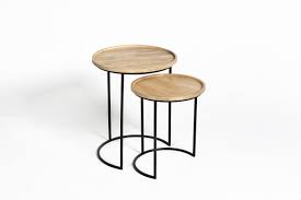 If you're short on space, look for a pair with storage for stowing living room essentials—throw blankets, books and movies. 15kg Capacity Lifa Living Set Of 2 Stackable Side Tables For Living Room Stacking Wooden Metal Coffee Nesting End Tables Round Vintage Nest Coffee Tables For Small Spaces Pre Assembled Furniture Home
