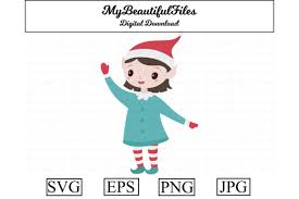Download Christmas Elf Girl Clipart Design Graphic By Mybeautifulfiles Creative Fabrica Yellowimages Mockups