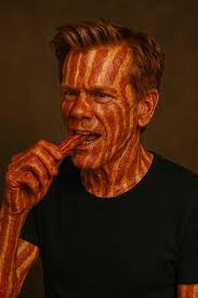 Kevin Bacon in A bath tub full of bacon.🥓 I will fill my bath tub like  this next time I have A bath.😁