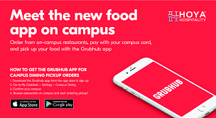 The grubhub food ordering app is available for students, faculty and staff to. Grubhub Hoya Hospitality