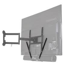 Soundbar Bracket Sound Bar Above Or Under Tv Universal Center Channel Mount Is Made From High Quality Steel To Hold So Wall Mounted Tv Tv Wall Tv Wall Brackets