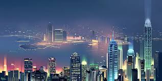 All these great images have some sort of meaning behind it. Night Vector The City River House Light Style Skyscrapers Building Hd Wallpaper Wallpaperbetter