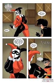 Harley and Robin in The Deal porn comic 