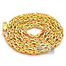 Primavera 24k gold over silver oval beaded station. Mens Pure 24k Yellow Gold Solid Byzantine Chain Necklace 4 Mm