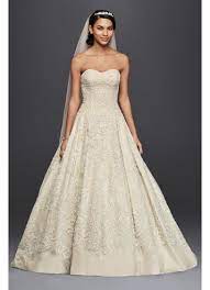 Oleg cassini wedding dresses are the best choice for brides searching for a stylish designer gown at an affordable price. Oleg Cassini Beaded Lace Tulle Wedding Dress David S Bridal