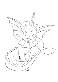These pokemon coloring pages allow kids to accompany their favorite characters to an adventure land. Printable Vaporeon Coloring Pages Anime Coloring Pages
