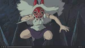 Princess Mononoke San Mask Ears Cloak Jump Studio Ghibli Art Studio Ghibli Studio Ghibli Movies