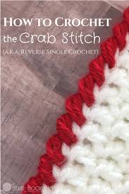 A crab stitch (reverse single crochet) is worked from left to right. The Crab Stitch Crochet Stitch Video Tutorial
