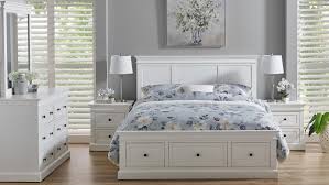 Suites with a simple bed, dresser and mirror bring a coordinated feel to small spaces, like a guest room, while a full five, six or seven piece set that adds nightstands, a chest and media storage will furnish a grand master room from top to bottom. Buy Spencer 4 Piece White Bedroom Suite With Dresser And Mirror King Harvey Norman Au