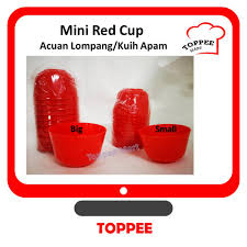 Kuih lompang dihidangkan dengan kelapa parut yang digaulkan dengan sedikit garam. Plastic Red Cup 12pc Acuan Kuih Apam Lompang Kosui Kasui Nona Manis Mini Cup Shopee Malaysia