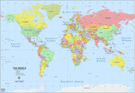 Simple World Wall Map The Map Shop