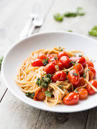 Easy Garlic Butter And Burst Tomato Linguine Recipe Cherry Tomato Recipes Easy Pasta Recipes Linguine Recipes