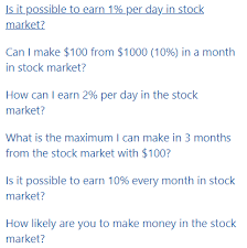 Whether you're trying to figure out how to invest $100, or you need to know how to invest $1,000 dollars, the key to getting ahead is making a decision and. What Kind Of People Will Not Make Money In The Stock Market Quora