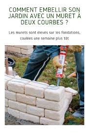 Construire Un Muret A Deux Courbes En Pierre Reconstituee Jardins Muret Pierre Reconstituee