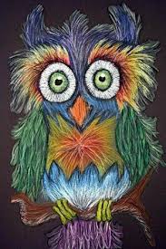 Oil Pastel Owl Good Texture Lesson Oil Pastel Art Owl Art Art