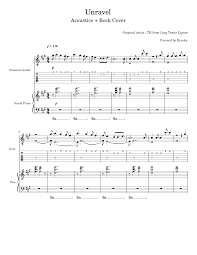 Zzounds.com has been visited by 100k+ users in the past month Unravel Guitar Piano Duet Sheet Music For Guitar Piano Mixed Duet Musescore Com