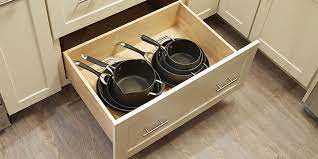 .cabinet or cabinet with doors and a false front to fit underneath either a farmhouse sink or deep the following drawing shows how this works: Pots Pans Drawer Storage Cabinet For Cookware