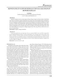 Check spelling or type a new query. Pdf Kewenangan Satpam Sebagai Tenaga Keamanan Di Perusahaan