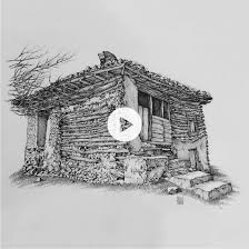 Pen Ink Drawing Old Rural House Afshin Amini Find & download free graphic resources for old cabin. afshin amini