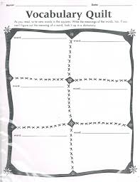 Vocab Quilt Vocab New Words Words