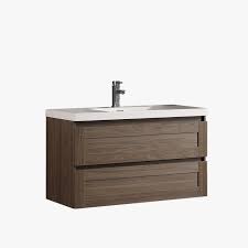 Aqualuna Meuble Salle De Bain Simple Vasque 100 Cm Avec 2 Tiroirs Meuble De Salle De Bain Meuble Salle De Bain Meuble Double Vasque