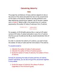 This is a whiteboard animation tutorial on how to solve molarity calculations. Calculating Molarity Molar Concentration Solution