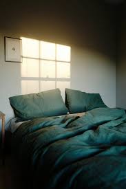 Emerald 4 Piece Linen Bedding Set Linen Duvet Cover Linen Pillowcases Linen Flat Sheet Green D Green Bed Sheets Green Bedding Full Bedding Sets
